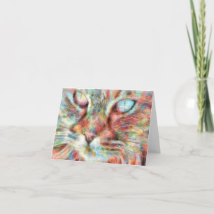 Multi-Color Cat Thank You Card