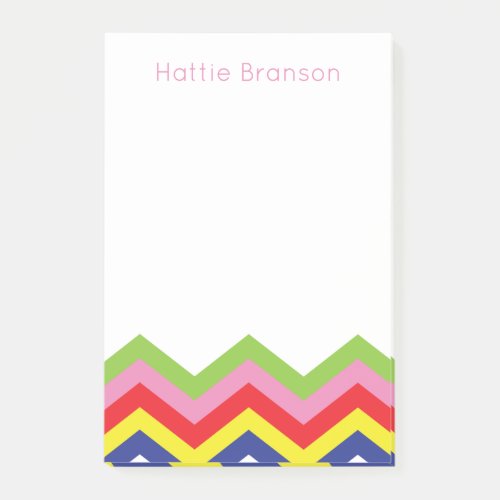 Multi Color Chevron Personalized Notepad