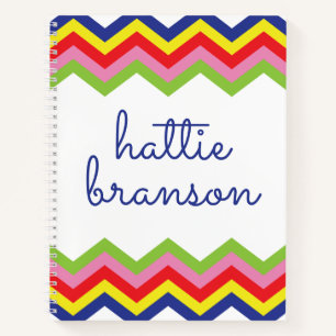 Multi Color Chevron Spiral Notebook
