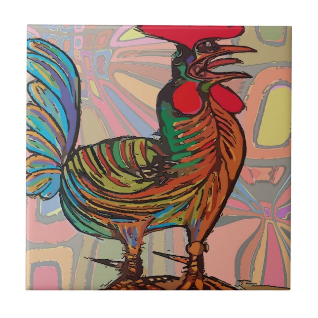 Multi Color Chicken Tile (Front)