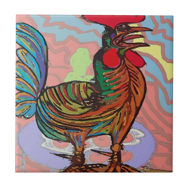 Multi Color Chicken Tile (Front)