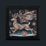 Multi Color Christmas Deer Gift Box<br><div class="desc">Embrace the whimsical spirit of the season with our Swirly Painted Christmas Deer. This enchanting gift box features a playful fusion of swirling colors,  creating a festive dance of hues that captures the joy and magic of the holidays.</div>
