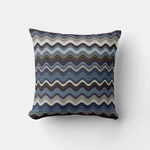 Multi Color Colour Wavy Pattern Throw Pillow