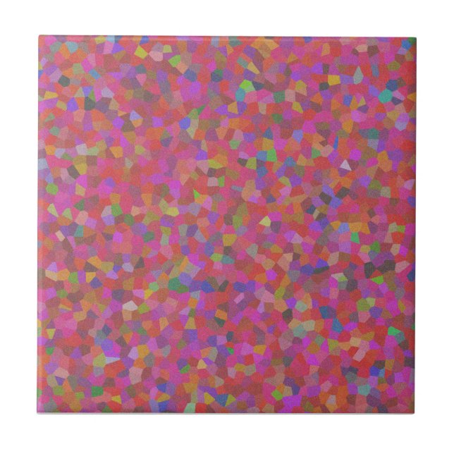 Multi color confetti design ceramic tile (Front)