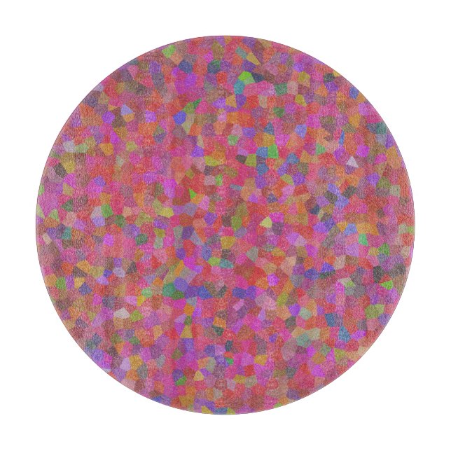 Multi color confetti design    cutting board (Front)