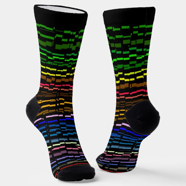 Multi Color COOL Pattern Socks (Angled)