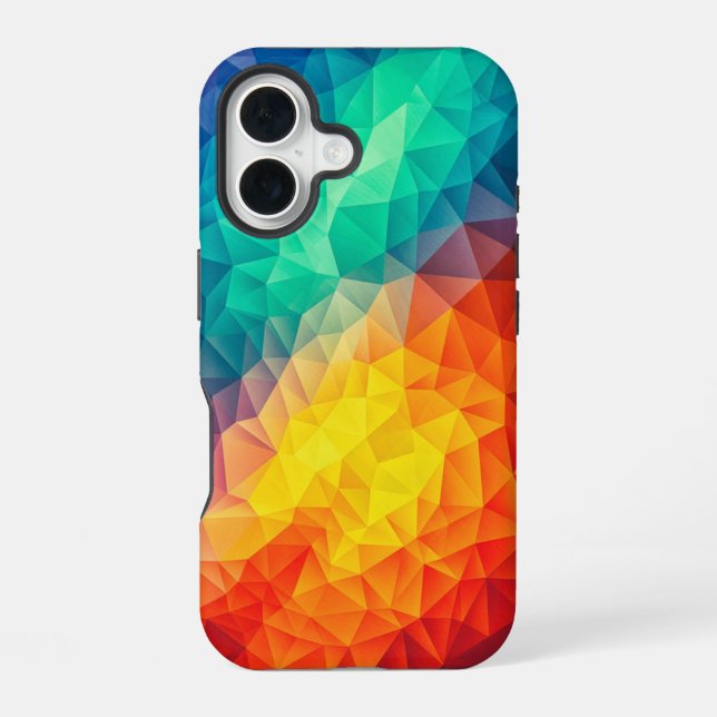 Multi Color Cubizm Painting Iphone Case (Back)