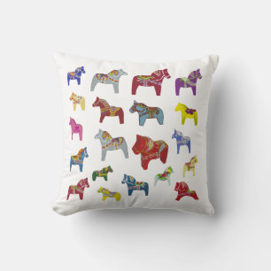 Multi-color Dala Horse Pillow