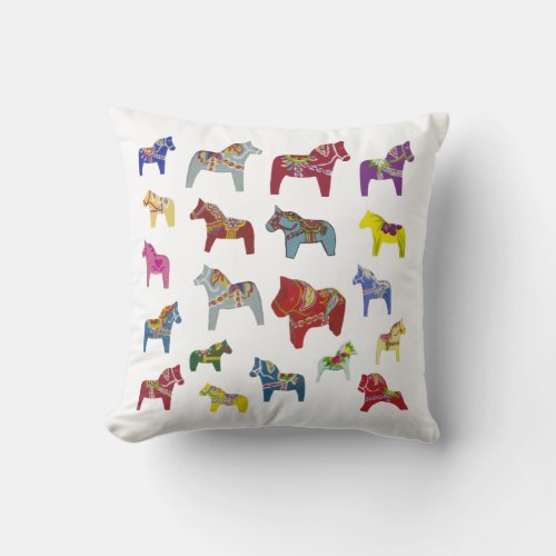 Multi_color Dala Horse Pillow