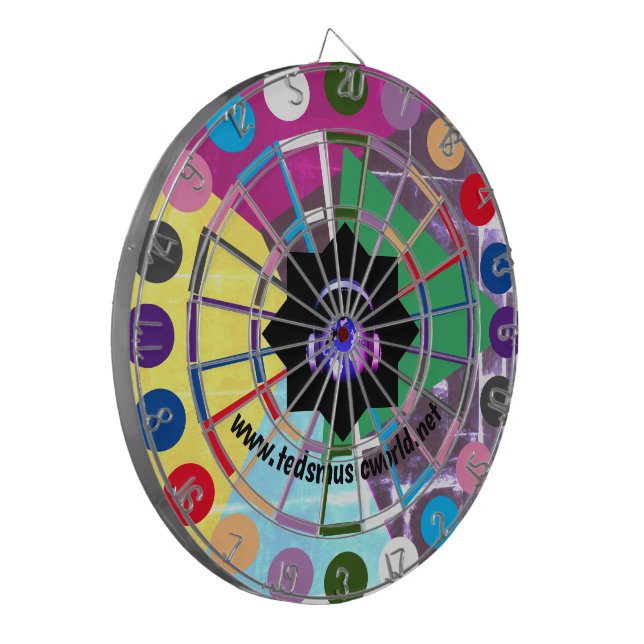 Multi-Color Dartboard Set (Front Left)