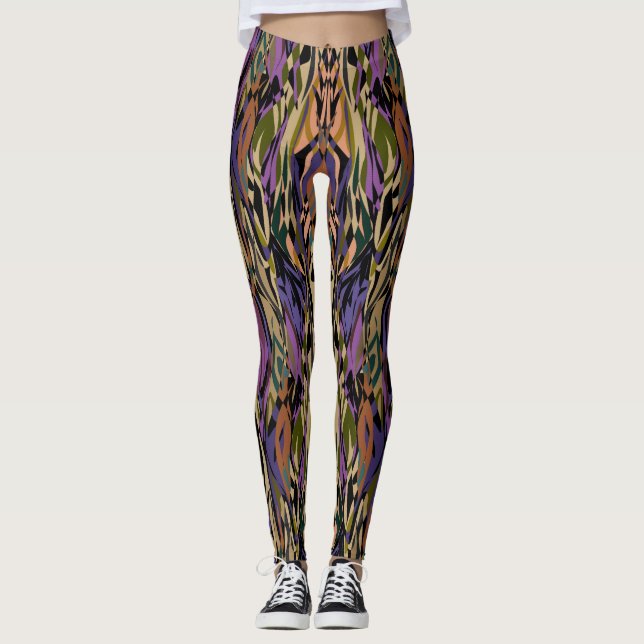 Multi Color Design Women's Leggings (Front)