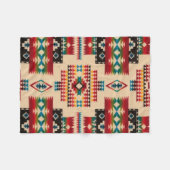 MULTI-COLOR Diamond Aztec Print Fleece Blanket (Front (Horizontal))