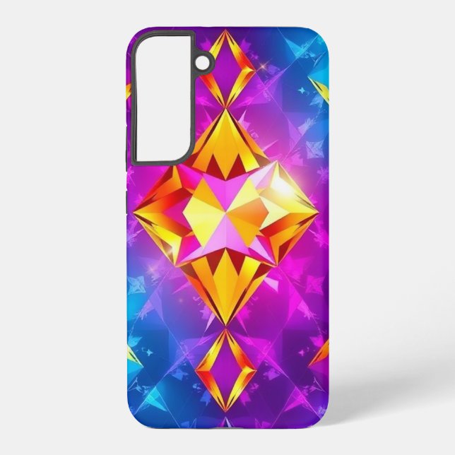 Multi-Color Diamond Pattern Mobile  Samsung Galaxy Case (Back)