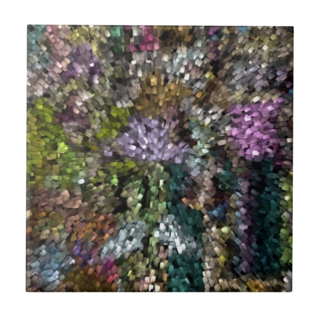 Multi-Color Digital Abstract Tile (Front)