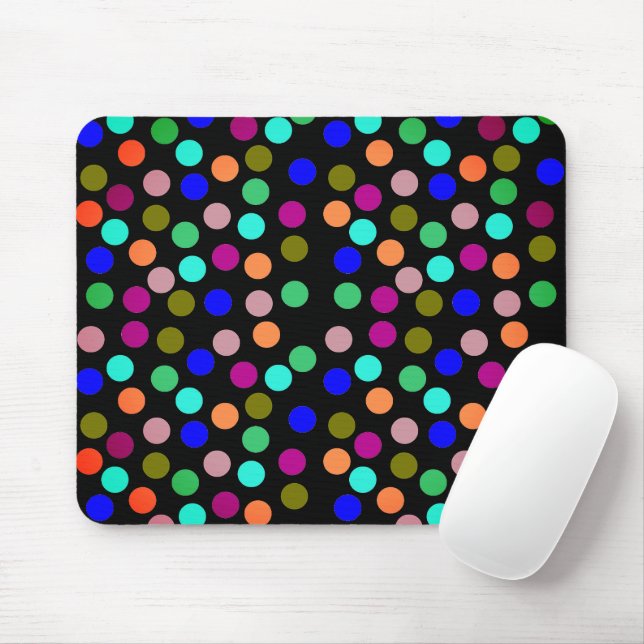 Multi color dots mouse pad (With Mouse)