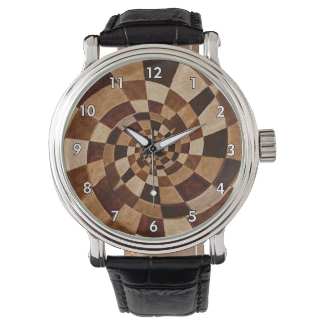 Multi-Color Earth Tone Spirals Watch (Front)