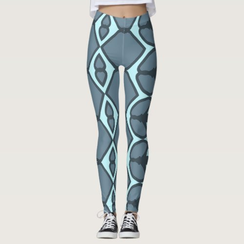 Multi color fabric geometric pattern design leggings