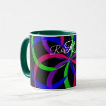 Multi Color Figure 8 Geometric Coffee Mug