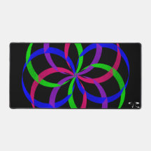Multi Color Figure 8 Geometric Gaming Mouse Pad