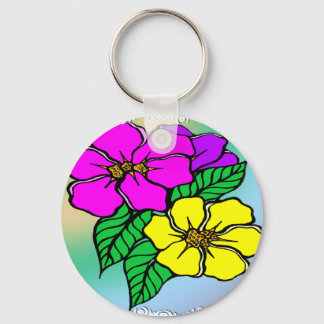 Multi Color Floral Keychain