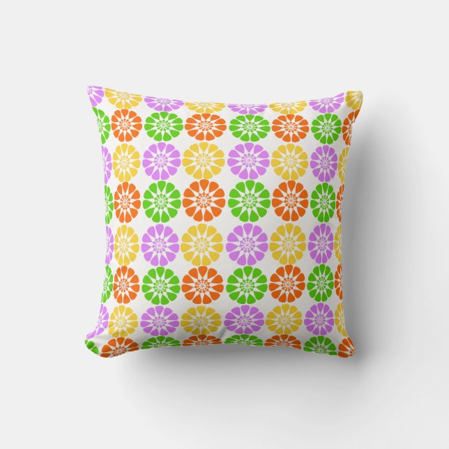 Multi Color Floral Pillow (Front)