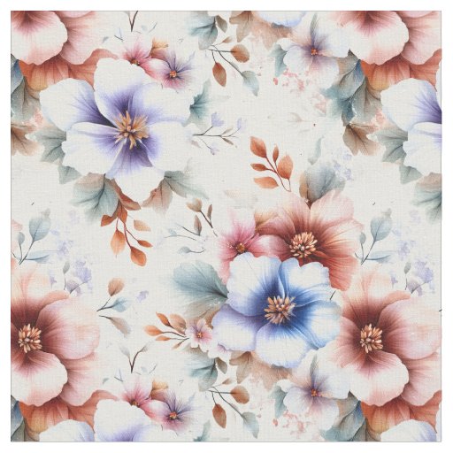 Multi Color Flowers Fabric