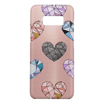 Multi color,gemstone,rose gold,modern,trendy,glam, Case-Mate samsung galaxy s8 case