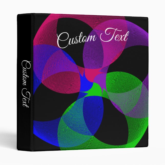 Multi Color Geometric Fusion Binder (Front/Spine)