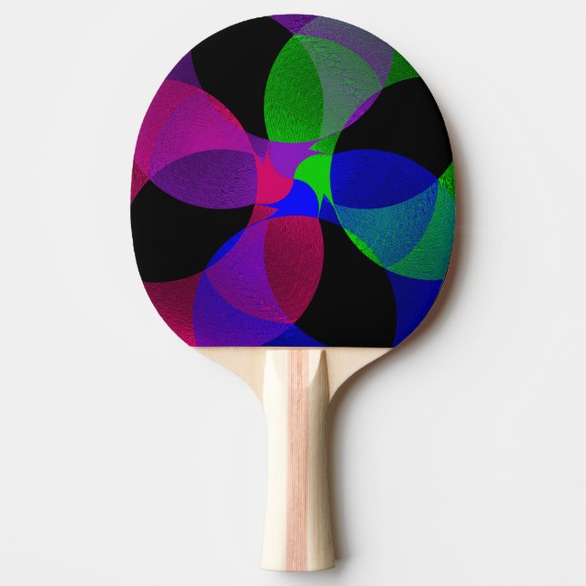 Multi Color Geometric Fusion Ping Pong Paddle (Front)
