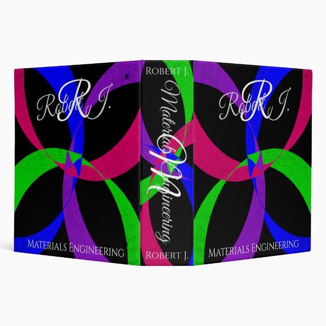Multi Color Geometric Interchange Binder (Background)