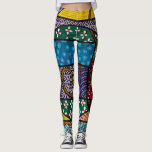Multi-color geometric Leggings by Laurie<br><div class="desc">Material: Ultra-stretch ecopolyester spandex blend (88% polyester, 12% spandex), medium weight Sturdy, breathable, and stretches to fit your body High spandex composition means compression fit won't lose shape; hugs in all the right places and bounces back after washing Machine wash cold, lay flat to dry Vibrant print won't fade after...</div>