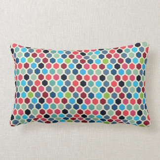 Multi-Color Geometric Pattern Lumbar Pillow