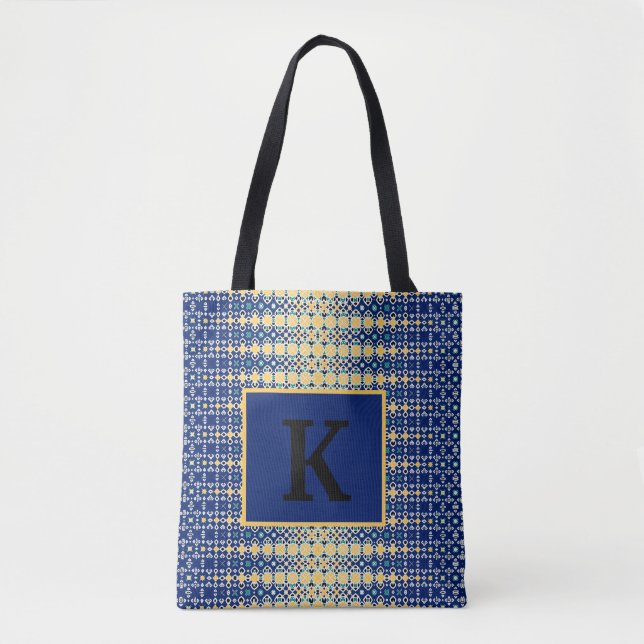 Multi Color Geometric  Tote Bag (Front)
