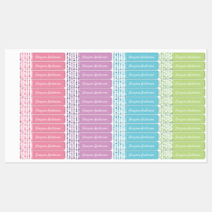 Multi-color Geometric Triangle Kids Label Skinny