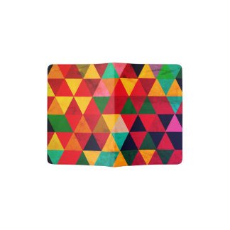 Multi color Geometric triangle shapes texture Passport Holder