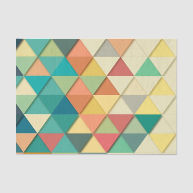 Multi-Color Geometric Triangle Tissue Paper (Front)