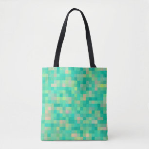 Multi-Color Green Pattern Tote Bag