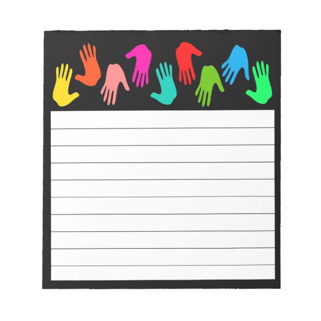 Multi color hands notepad (Front)