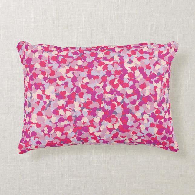 multi Color Heart Confetti2 Decorative Pillow (Front)
