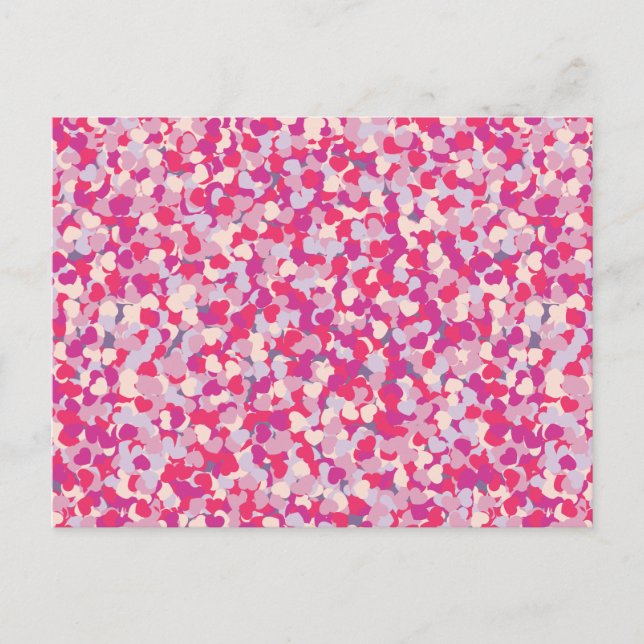 multi Color Heart Confetti2 Postcard (Front)