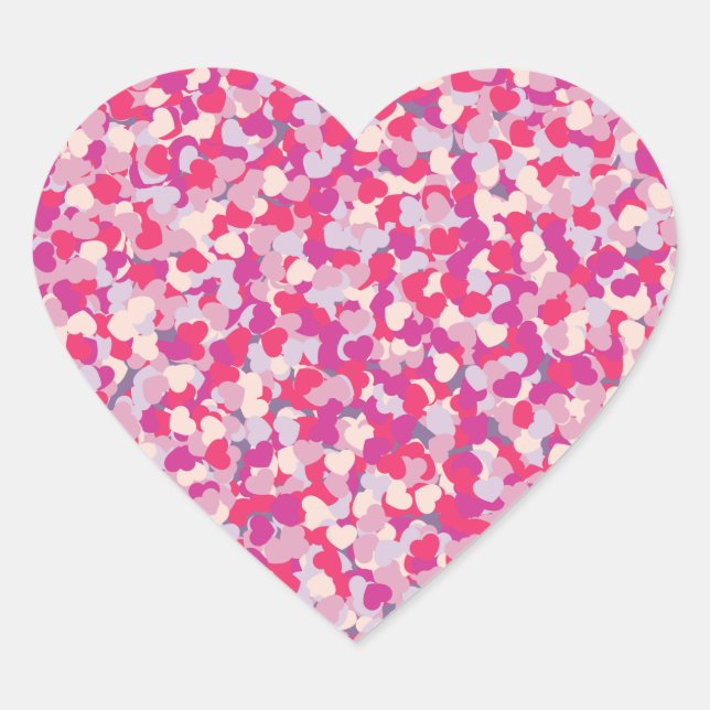 multi Color Heart Confetti2 Sticker (Front)