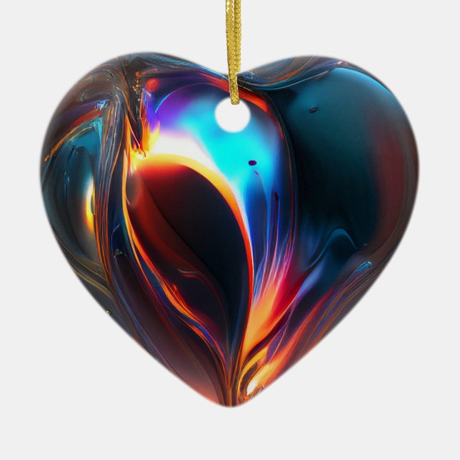 Multi-color Heart Ornament  (Front)
