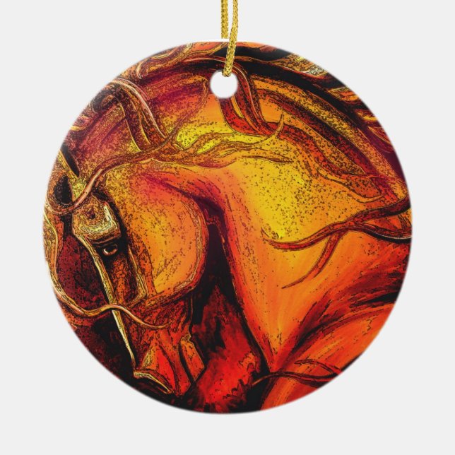 Multi Color Horse Ornament (Front)