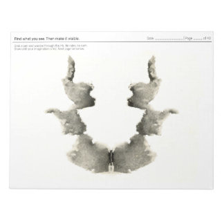 Multi Color Inkblot Drawing Prompt Sketchbook Notepad