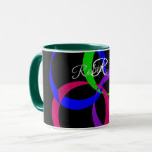 Multi Color Interchange Geometric Coffee Mug