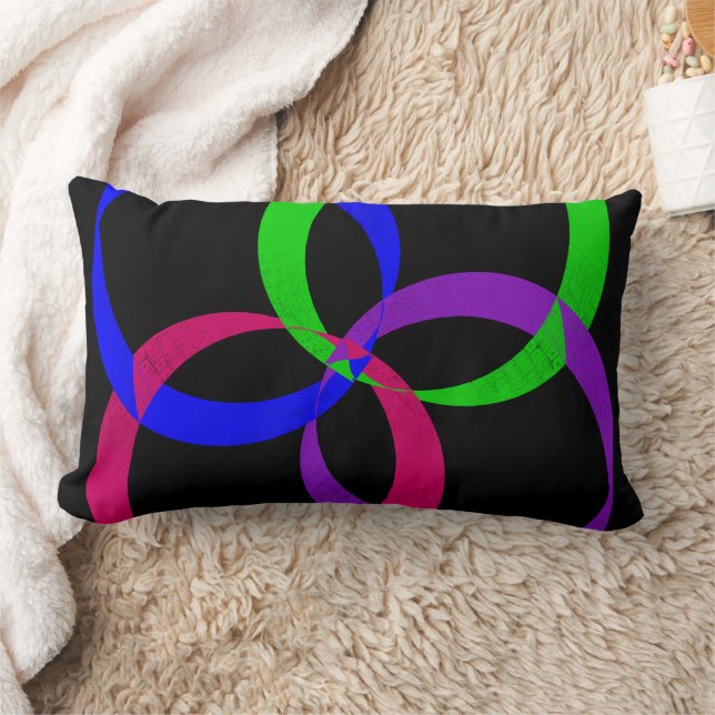 Multi Color Interchange Geometric Throw Pillow (Blanket)