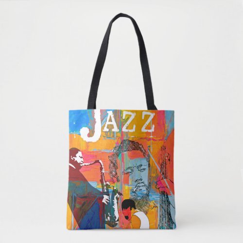 Multi Color Jazz Greats Tote Bag