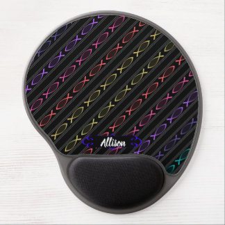 multi-color Jesus fish pattern Gel Mouse Pad