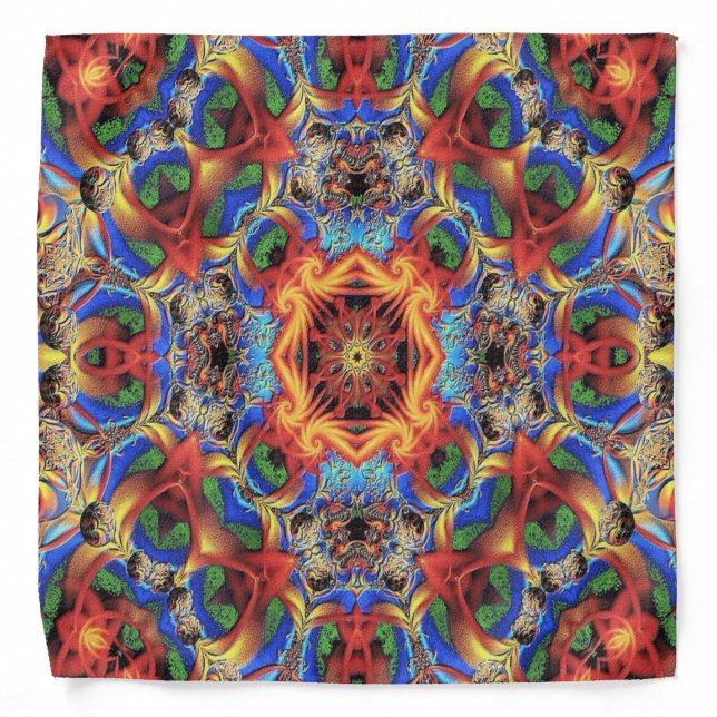 Multi-Color Kaleidoscope Pattern Bandana (Front)