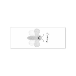 Multi-color Kawaii Bee Thunder_Cove Rubber Stamp